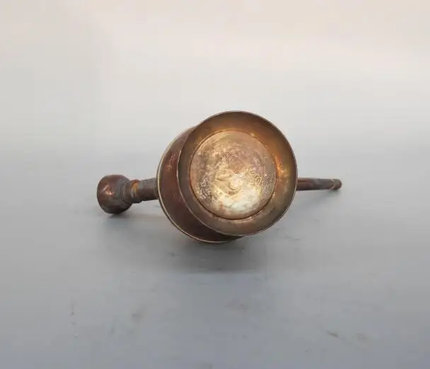 

Chinese antique pure brass Smoking tools statue