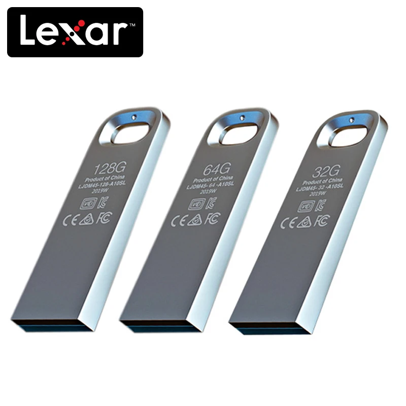 Новый оригинальный Lexar M45 USB 3 0 металла флэш накопитель 128 Гб 64 до 100 МБ/с. usb3.0 флеш 32