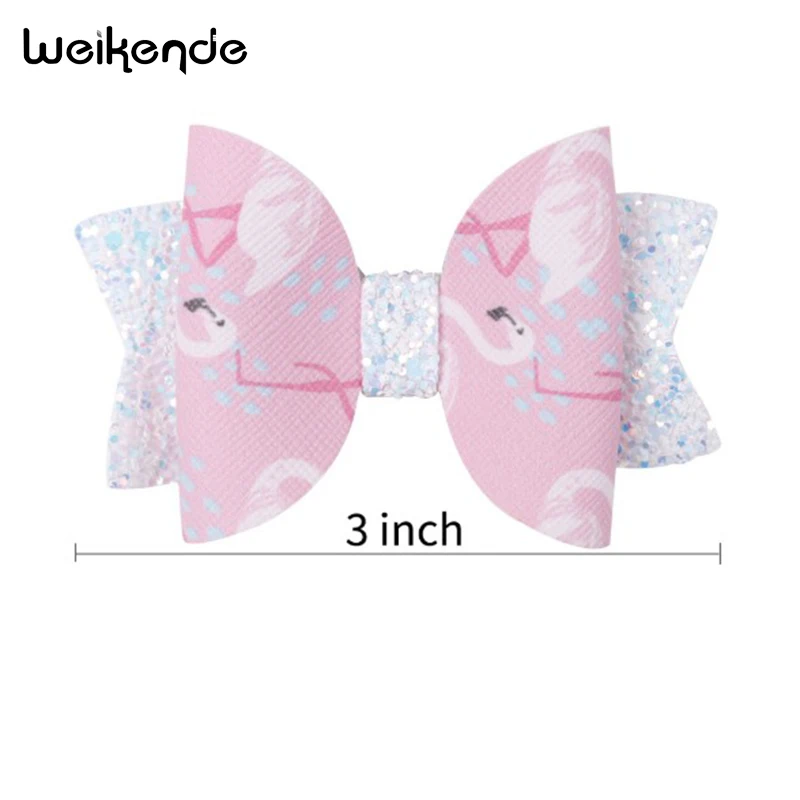 3 Inch Cute Glitter Colorful Rainbow Hair Bows Clips For Girls Lovely Bow Barrette Hairgrips Kids Hairbow Accessories | Детская одежда