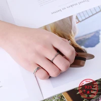 factory price 100 925 silver fashion minimalism delicate retro flower open rings fine jewelry for female