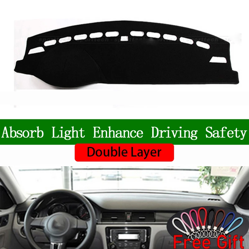 

Double Layer Car Stickers For Volkswagen bora 2013 2014 2015 2016 2017 2018 Dashboard Cover Car Accessories Interior Car Decals