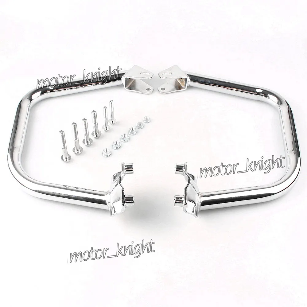 Chrome Мотоцикл усы защита двигателя Highway Crash Bar для Harley Street 500 750 XG500 XG750 черный хром - Цвет: Chrome