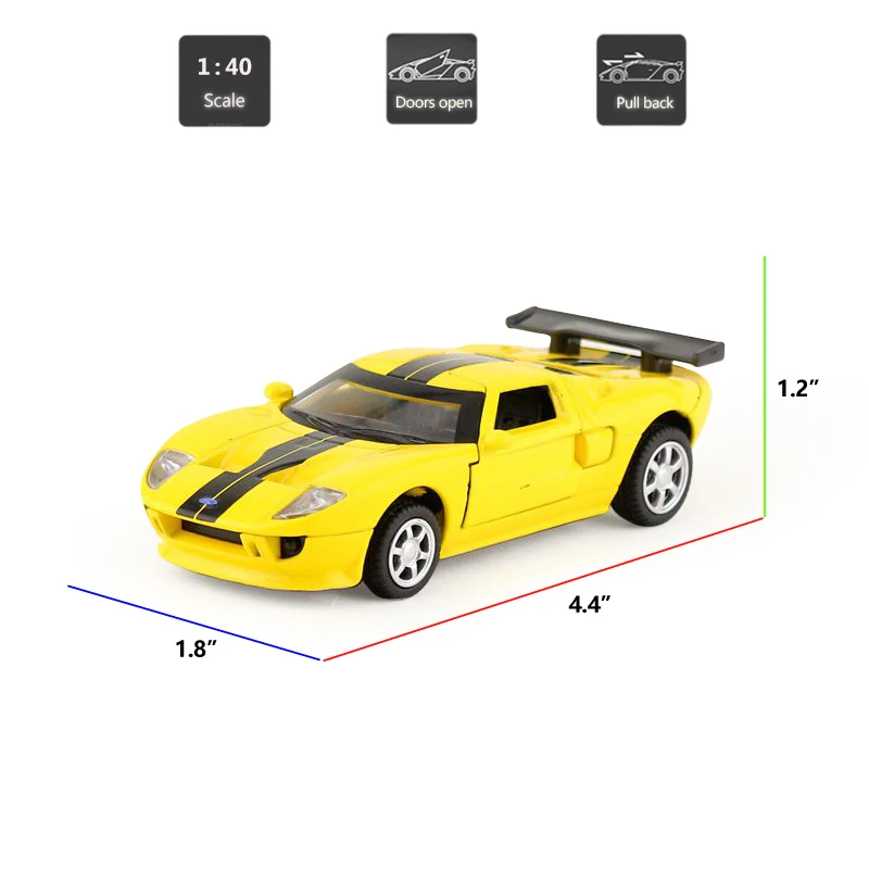 Модель автомобиля HOMMAT в масштабе 1:40 Ford GT модель суперкара из сплава подарок