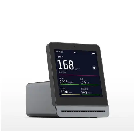 Black Xiaomi Mijia ClearGrass Air monitor retina сенсорный ips экран мобильное сенсорное управление Крытый открытый прозрачный газон детектор воздуха - Цвет: Black