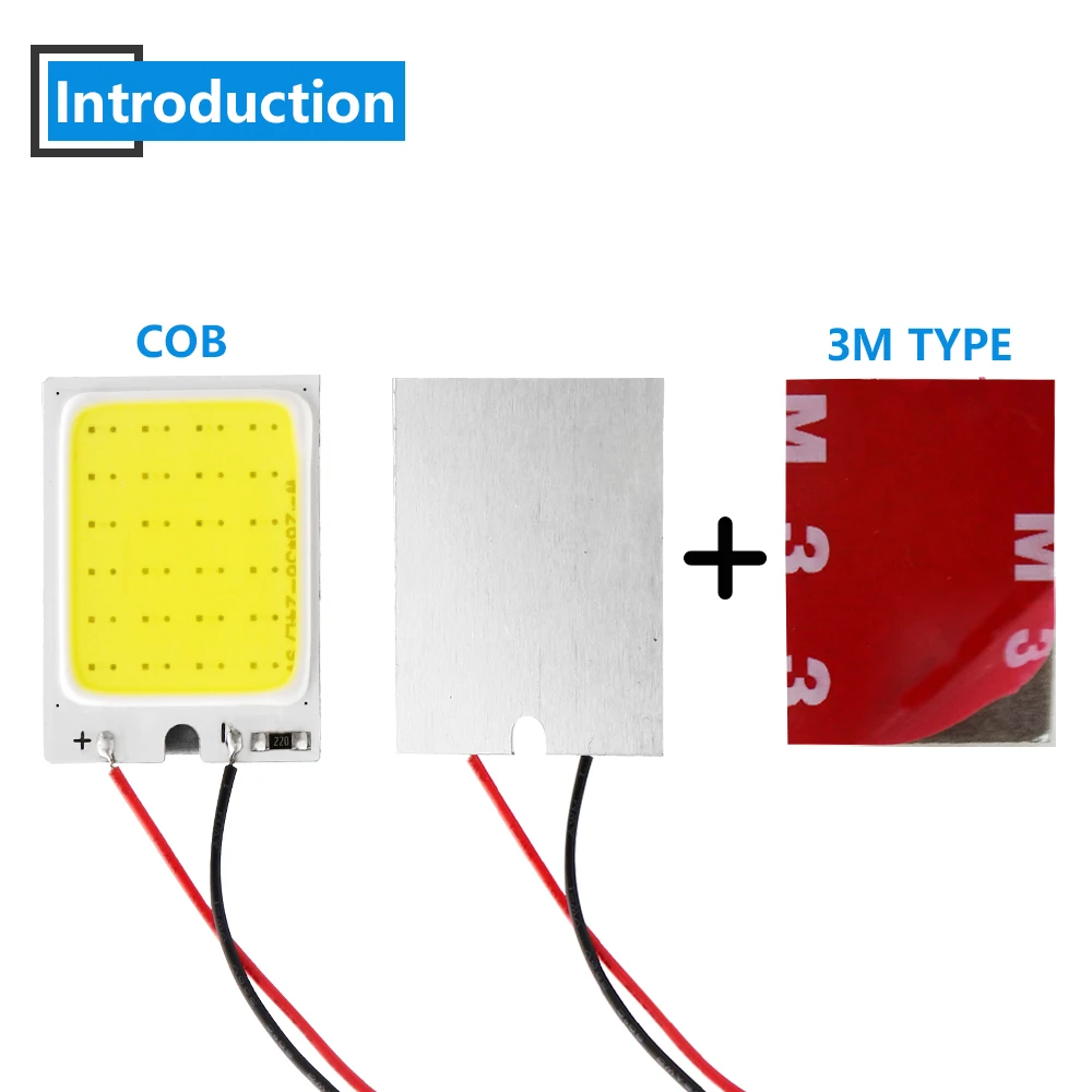 100 шт. 24 SMD COB светодиодный светильник DC12V панели купольная крыша Интерьер Карта