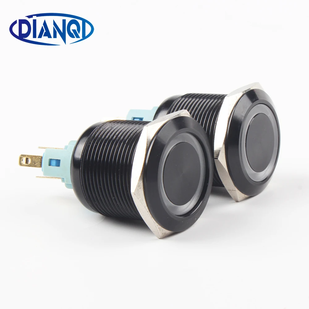 Металлический кнопочный переключатель из оксида алюминия 22 мм круглые