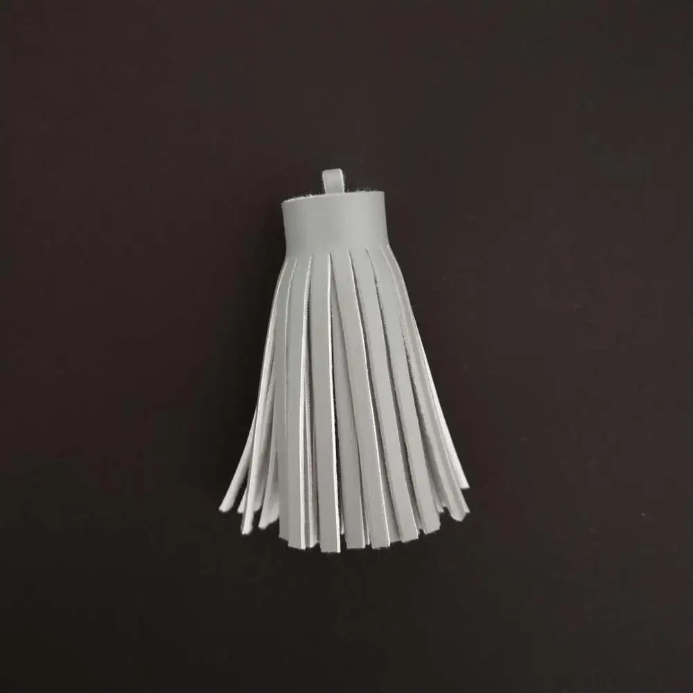 Gray 10 шт. мини-кисточки из искусственной кожи DIY брелок в виде кисточки кожаные шляпы с кисточкой ремни DIY Подвески для изготовления украшений Подвески ремесленные кисточки - Цвет: Gray