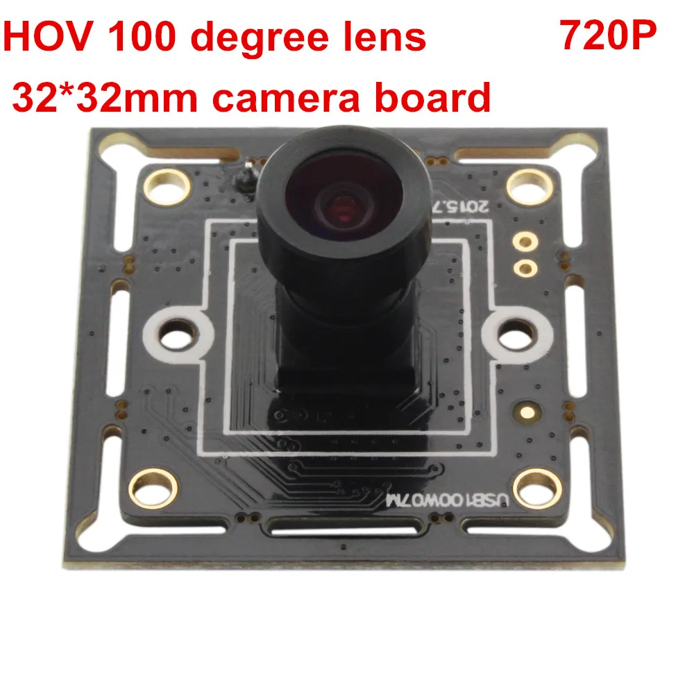 Фото Маленькая камера видеонаблюдения 720P CMOS OV9712 1280X720 объектив 100 градусов PCB usb микро