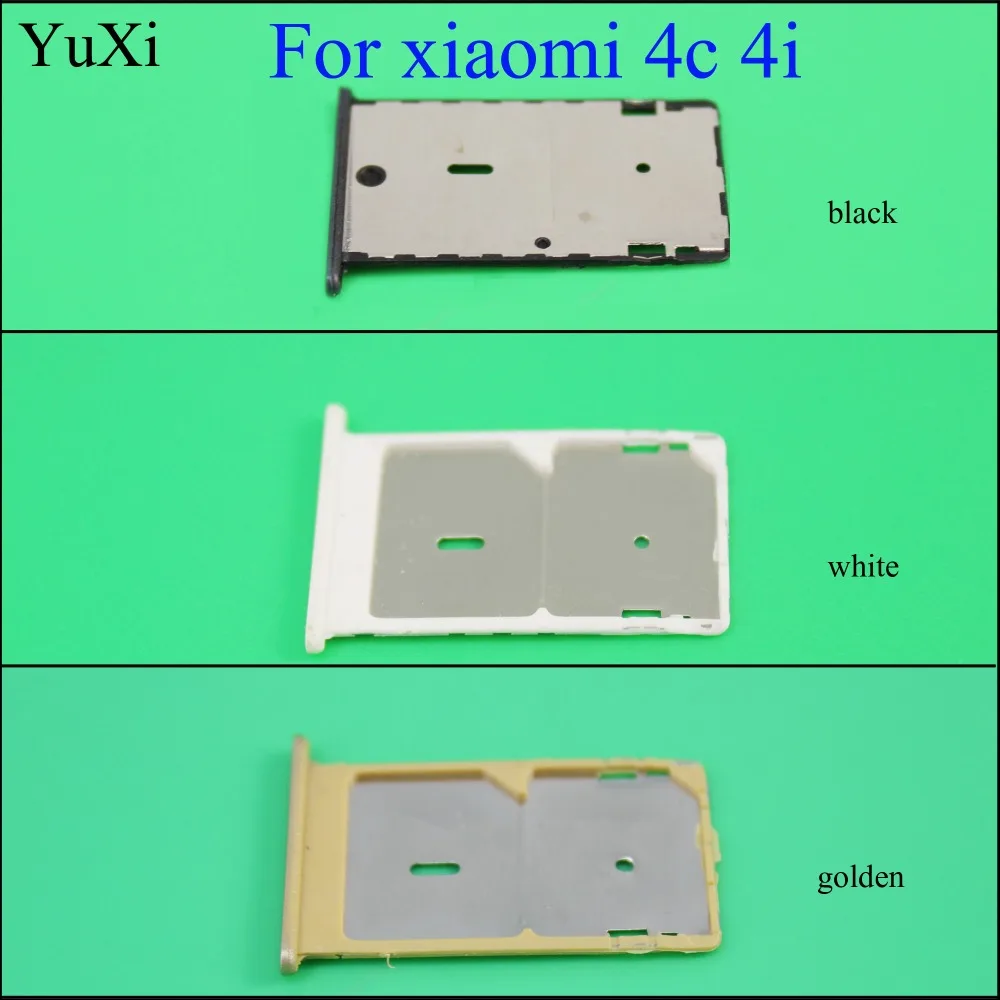 

YuXi черный/белый/золотой держатель слота для SIM-карты для xiaomi Mi 4C 4i mi4c 4i запасные части