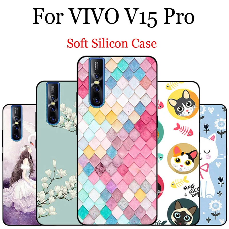 Чехол для VIVO V15 Pro мягкий силиконовый чехол накладка V15Pro мультяшный телефона V 15 s