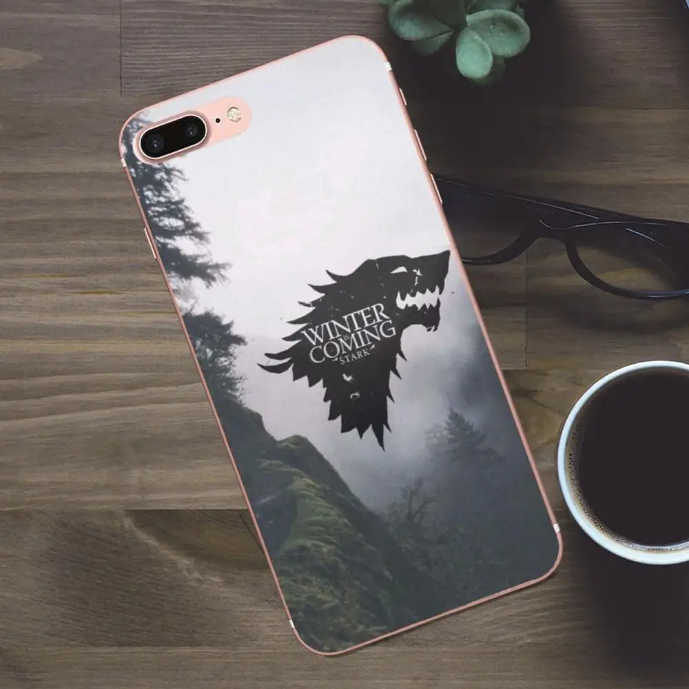Игра престолов зима подходит для Apple iPhone 4 4S 5 5C SE 6 6S 7 8 Plus X Galaxy A3 A5 J1 J2 J3 J5 J7 2017 мягкий