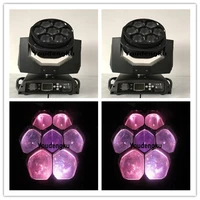 6 pieces led moving head 7 x 15 rgbw 4in1 bee eye zoom moving head led mini beam light