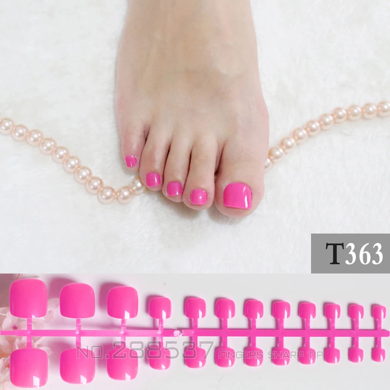 24 шт. Искусственные Яркие однотонные наклейки для ногтей натуральный акрил