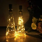Солнечная световая гирсветильник s светильники в форме винных бутылок светильник s с пробкой Звездная гирлянда медная проволока пробка для бутылки