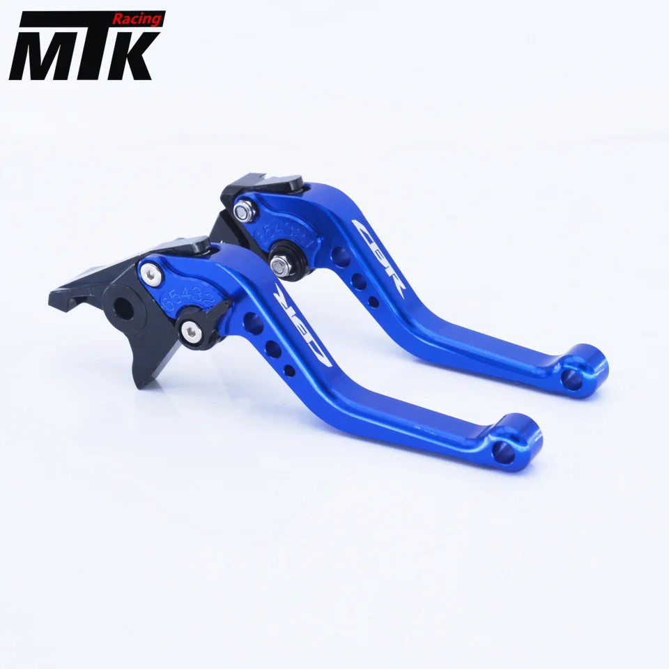 Синий MTKRACING для Honda CBR 600 F2, F3, F4, F4i 1991-2007 ЧПУ Короткие сцепные рычаги - Цвет: Синий