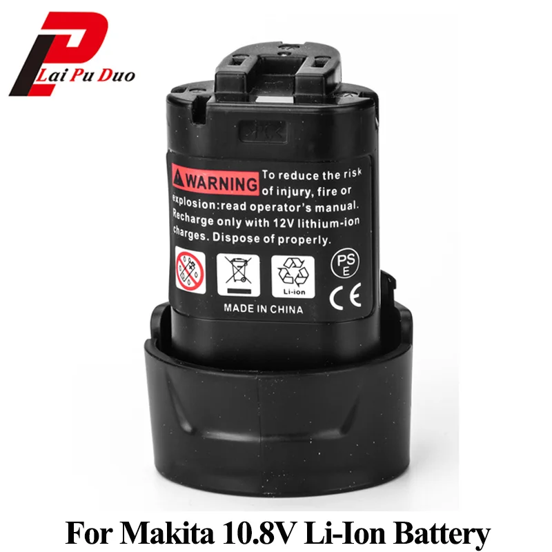 Сменный литий ионный аккумулятор 10 8 В для электроинструмента MAKITA:BL1013 194550 6 DF030D