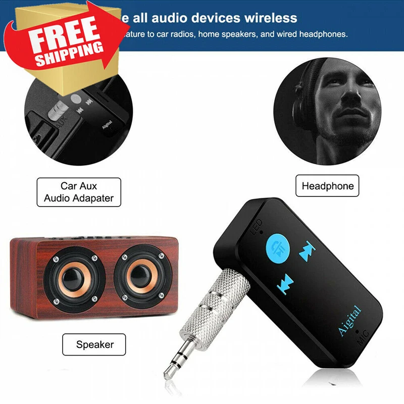 Aux аудио Bluetooth ресивер стерео Aptx 3 5 мм разъем беспроводной адаптер для наушников