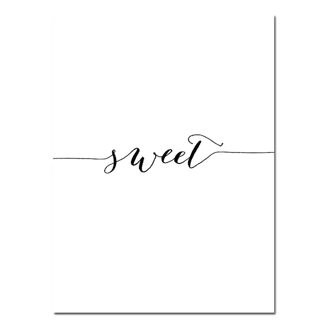 3 Home Decor Painting Love Smile Dream Sweet Quotes Art Canvas Poster and Prints Abstract Minimalist Wall Home Decoration Picture - Цвет: 3