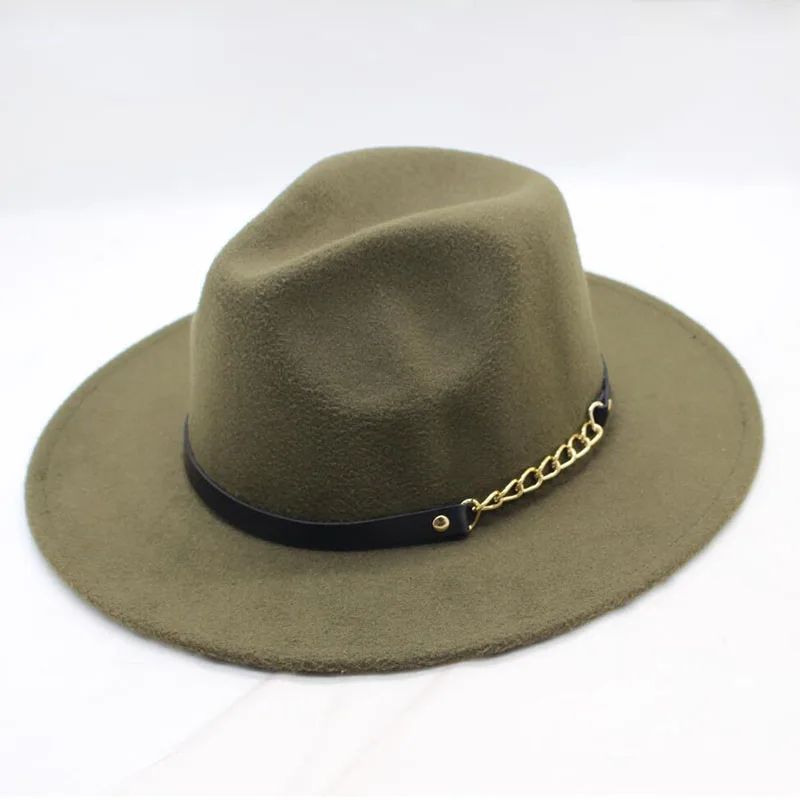 SUOGRY Luxury Brand Jazz Hat Unisex Wool Wide Brim Fedoras Hats Women Vintage Floppy Chapeau Femme Panama Liantiao | Аксессуары для
