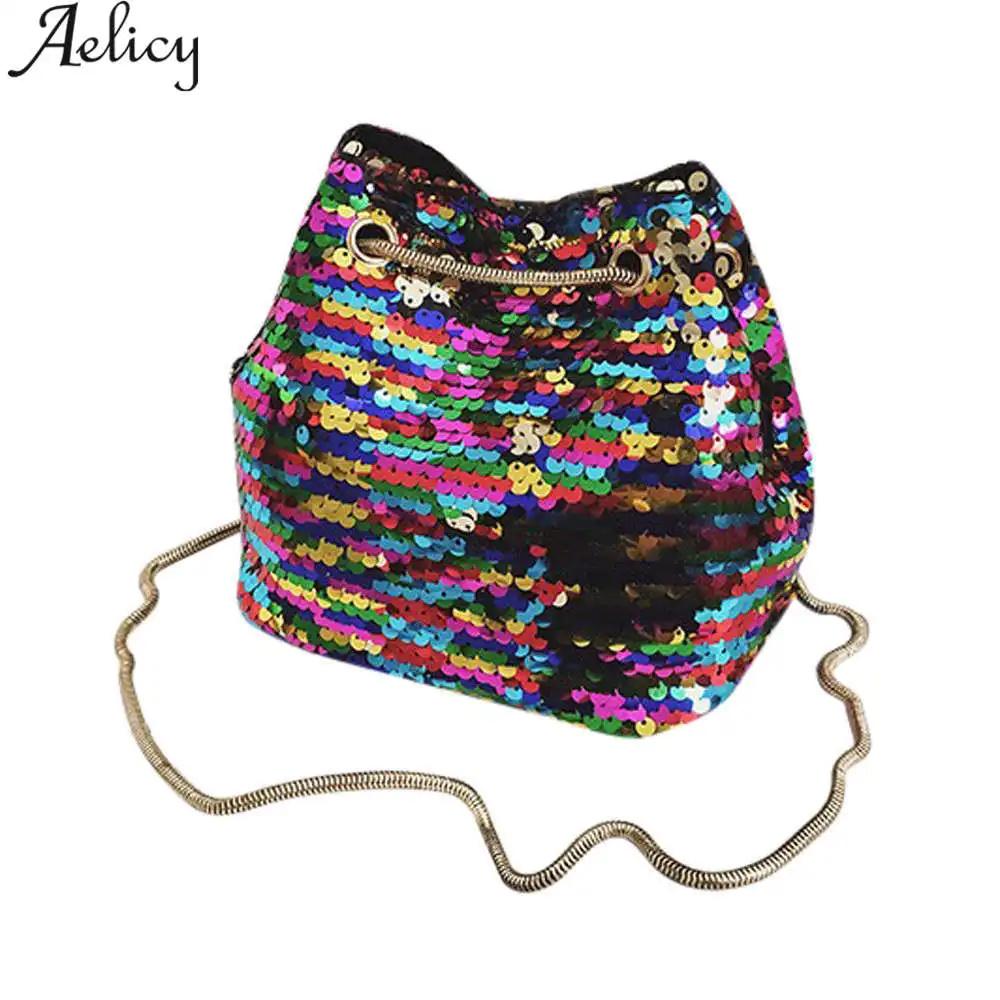 Роскошная женская сумка Aelicy с блестками модный мессенджер на плечо