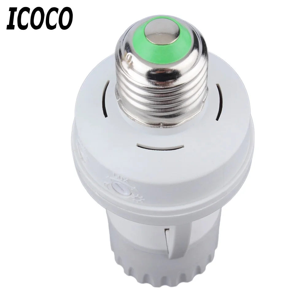New 360 Degrees PIR Induction Motion Sensor IR infrared Human E27 Plug Socket Switch Base Led Bulb light Lamp Holder AC 110-220V | Лампы и
