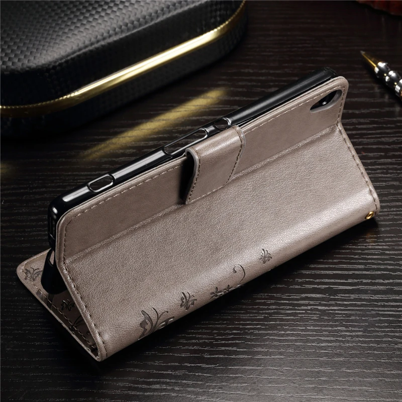 Luxury Retro Flip Case For Sony Xperia XA Fundas Leather + Soft Silicon Wallet Cover F3112 phone Coque | Мобильные телефоны и