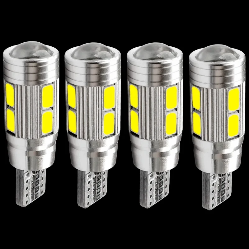 4 шт. T10 168 192 W5W 10 SMD 5630 5730 светодиодный проектор объектив автомобильный парковочный