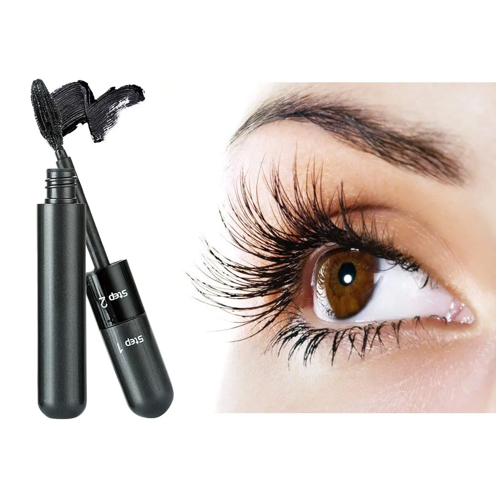 Aikimuse New Makeup 2in1 Stretch Warping Thick Waterproof Long Lasting Lengthen Eyelashes Easy Remove Mascara Beauty Eyelash |
