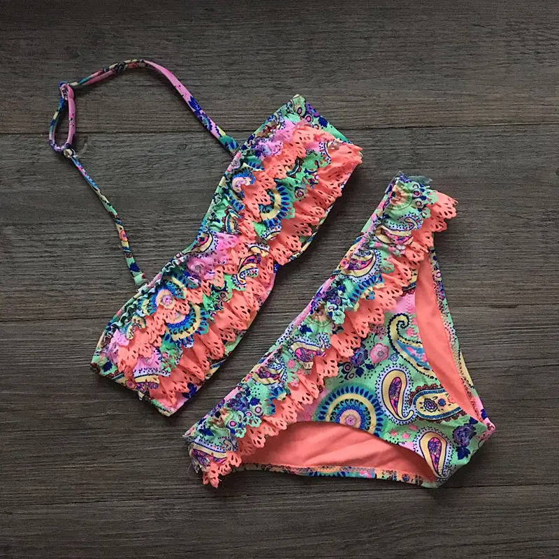 Раздельные дизайнерские купальные костюмы из двух предметов бикини Детские