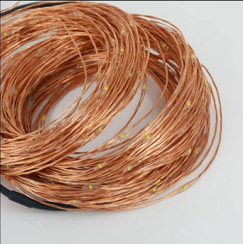 KZKRSR DC 12 V Cooper провод Мини светодиодный Фея свет шнура 10 м 100Led ультратонкий, гибкий лампа рождественское свадебное украшение для дома, сада