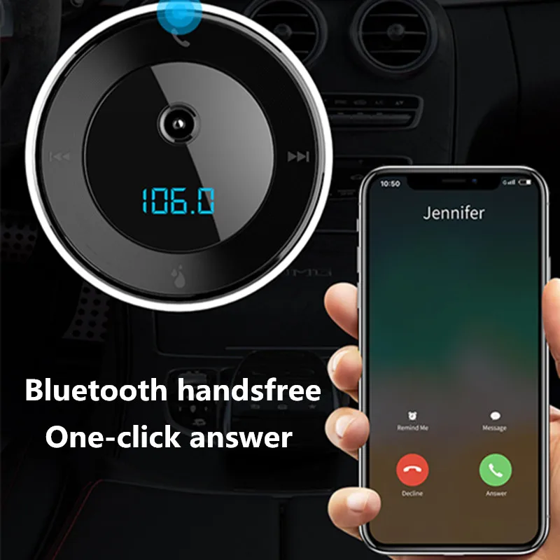 Автомобильный MP3 Bluetooth аромаувлажнитель с двумя USB-портами многофункциональный