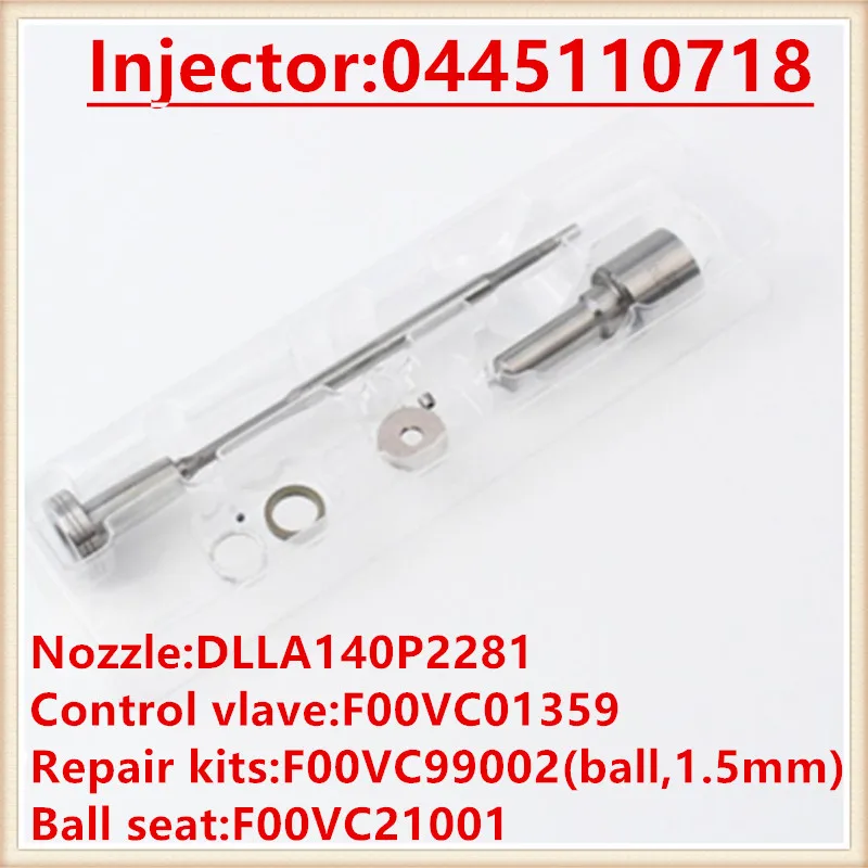 

Комплект для ремонта инжектора общей топливной магистрали F00VC01359 DLLA140P2281 F00VC21001 F00VC99002 для инжектора 0445110718