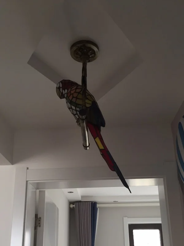 FUMAT Macaw птица подвесной светильник витражные висячие лампы для балкона прохода