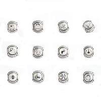 authentic 925 sterling silver charm simple twelve constellations beads for original pandora charm bracelets bangles jewelry