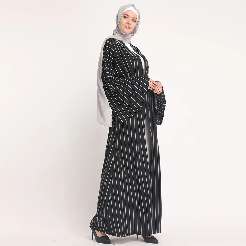 Кафтан в полоску Абая накидка Дубай Саудовская Аравия Оман кардиган хиджаб