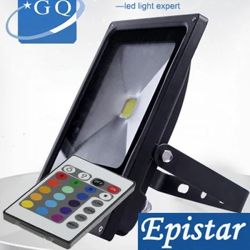 

30pcs/lot DHL FEDEX 85-265V RGB LED Spotlight 10w20w30w50w Waterproof Floodlight projector tree reflector outdoor lamp