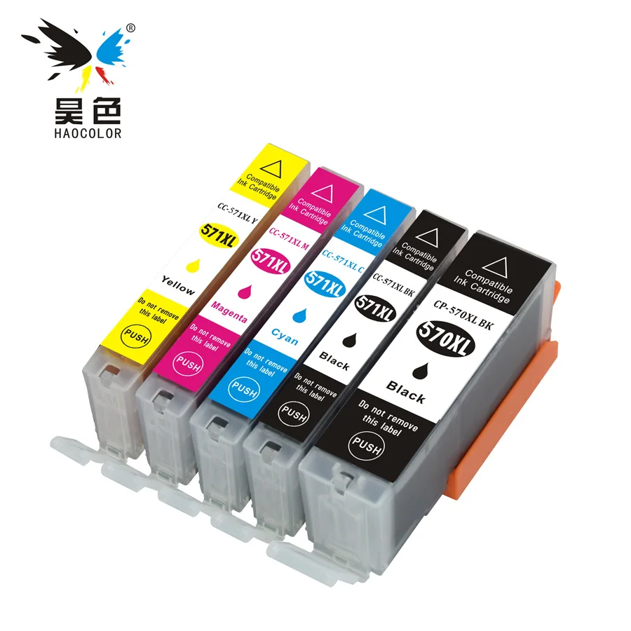 

5 PC Compatible ink cartridge PGI-570XL PGI 570 570XL CLI 571 CLI-571XL PGI570 PGI570XL use in PIXMA MG5750 MG5751 MG5752 MG6852