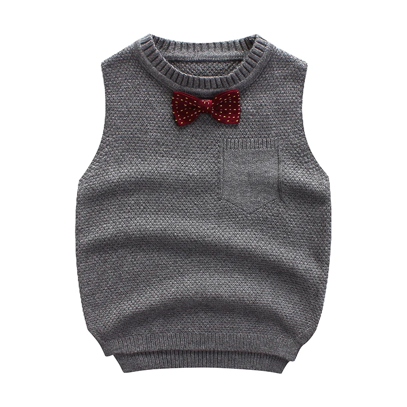 От 2 до 7 лет Детский свитер Жилеты roupas infantis Однотонная Одежда для мальчиков Сезон