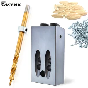 Набор зажимов для карманного отверстия 9,5 мм, алюминиевый сплав 6061, деревянный дюбель, локатор, направляющая для сверления по дереву 9,5 мм