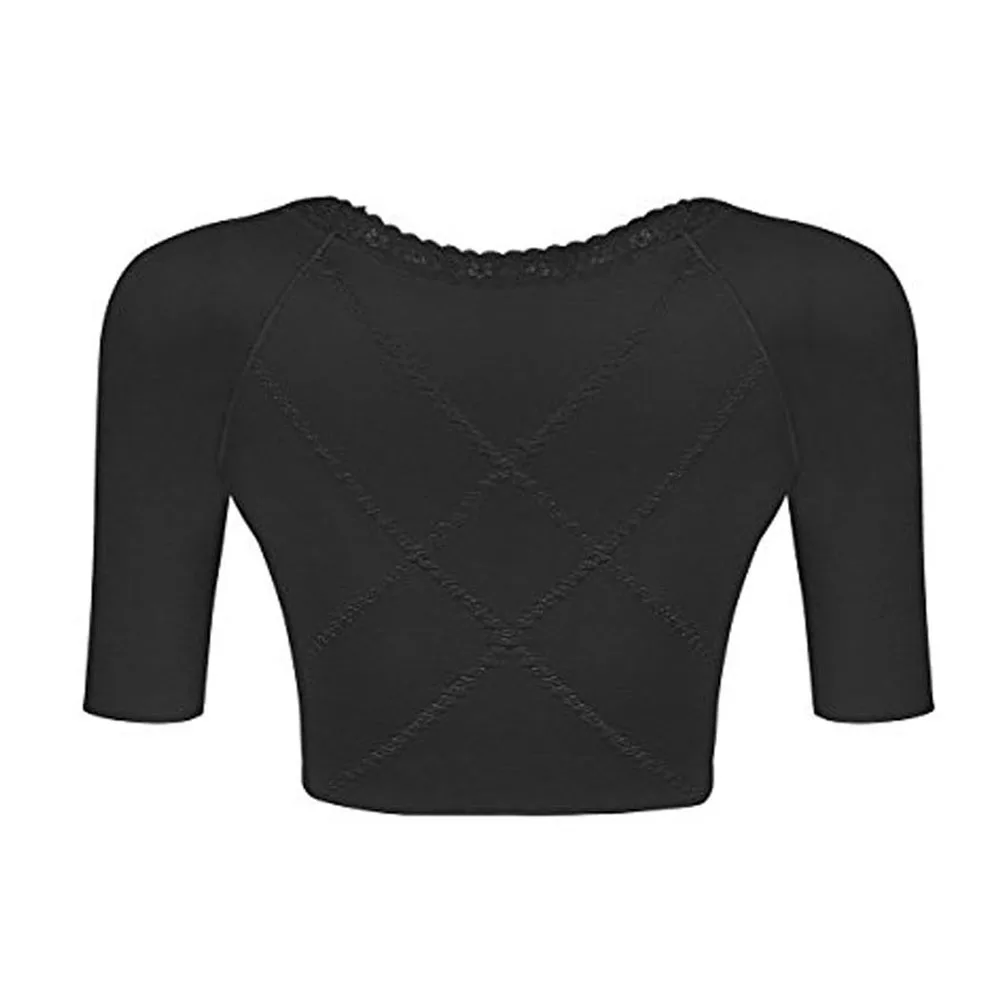 Lover beauty Женские Корректирующие Топы утягивающая, компрессионная укороченный топ с коротким рукавом Корректирующее белье для рук пуш-ап грудь Корректор осанки