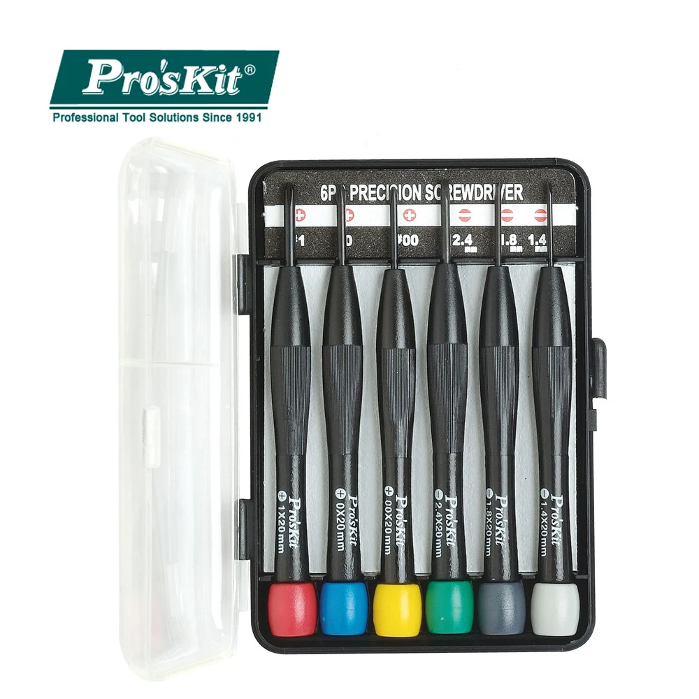 Набор прецизионных отверток Pro'sKit 8PK 2061 6 шт. крестовая отвертка + шнек компьютер
