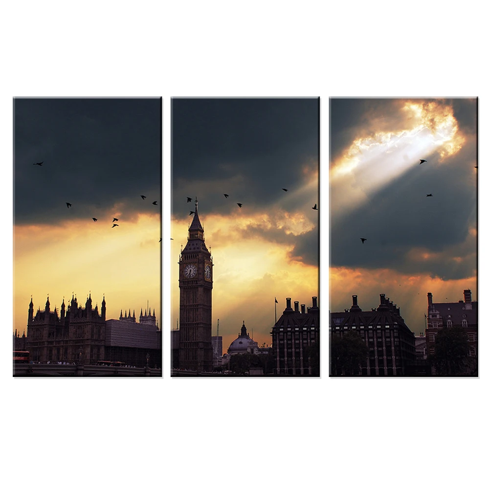 Абстрактная фотография настенный закат пейзаж модульные картины без рамки для