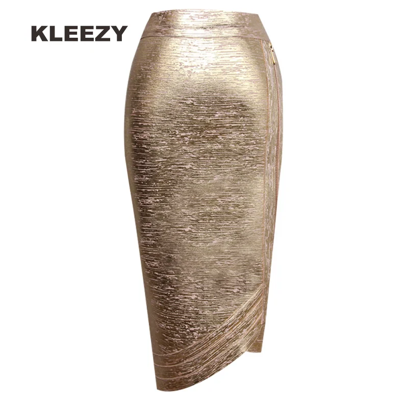 KLEEZY пикантная Новинка 2020 года бандажная Золотая вечерние Ка карандаш