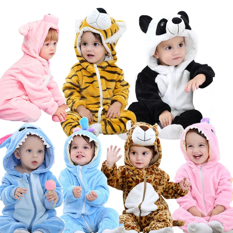 Фланелевые детские комбинезоны с кроликом хлопковые для маленьких мальчиков и