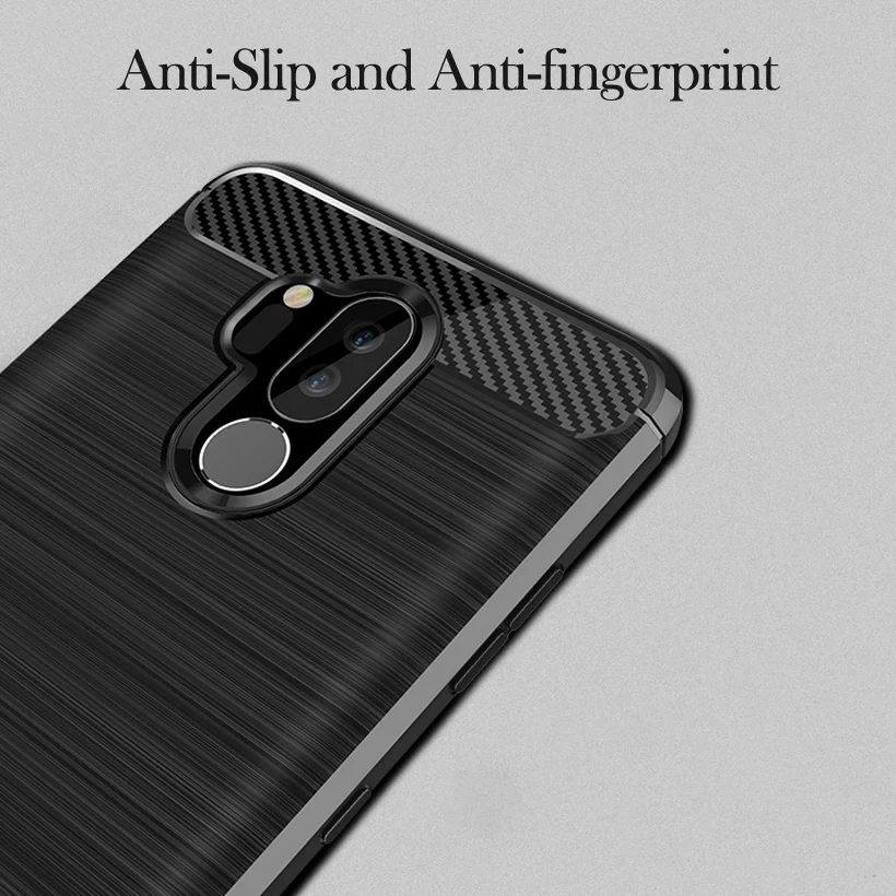 Carbon Fiber Silicone Cases For LG K40 K50 Q60 X5 Q9 One K8 K12 Plus X4 2019 LV3 2018 K30 K11 Alpha K10 G7 G8 ThinQ Covers |