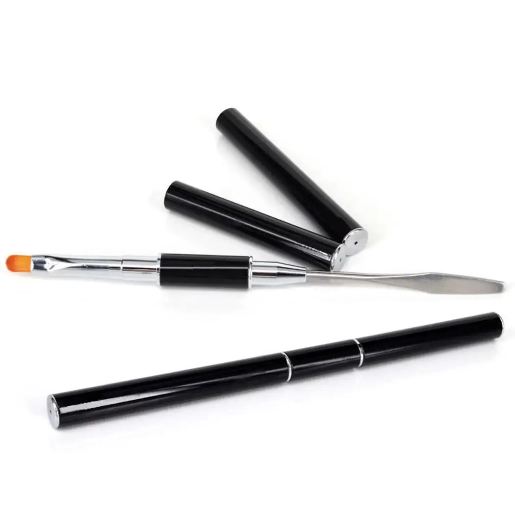 Brush Head Handle Liner Poly Tools Gel Nailbrush Nail Pen Pens with Home UV Salom etc Use Double Art | Красота и здоровье