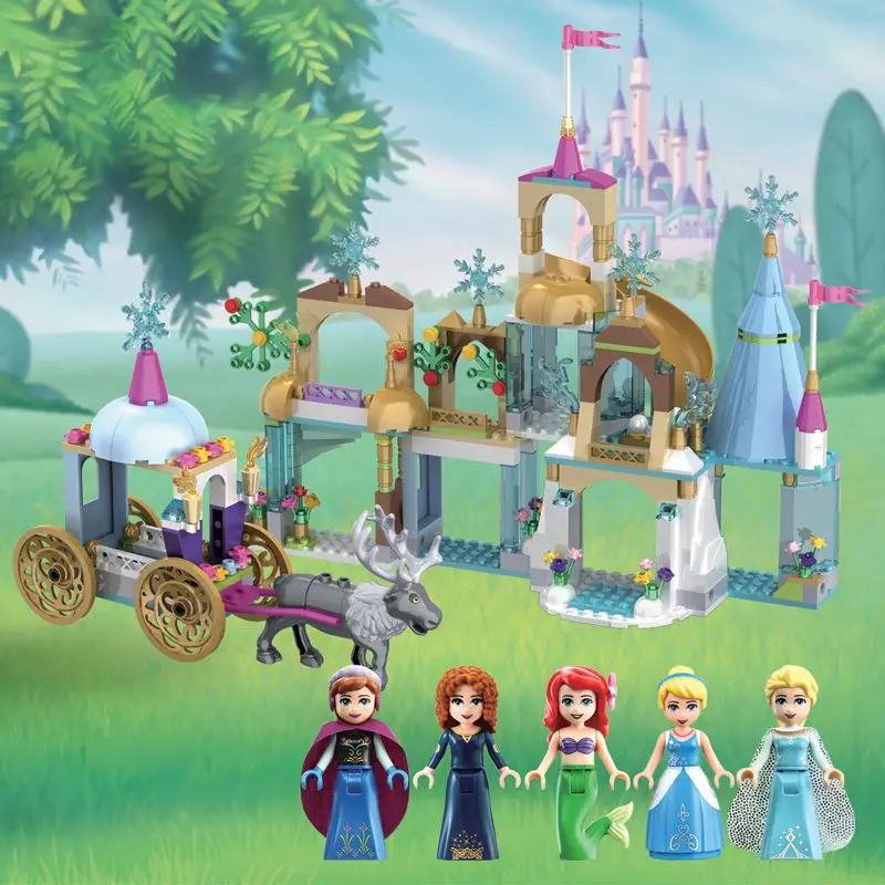 6 в 1 замок русалки строительные блоки Совместимые с Legoed Friends город Принцесса