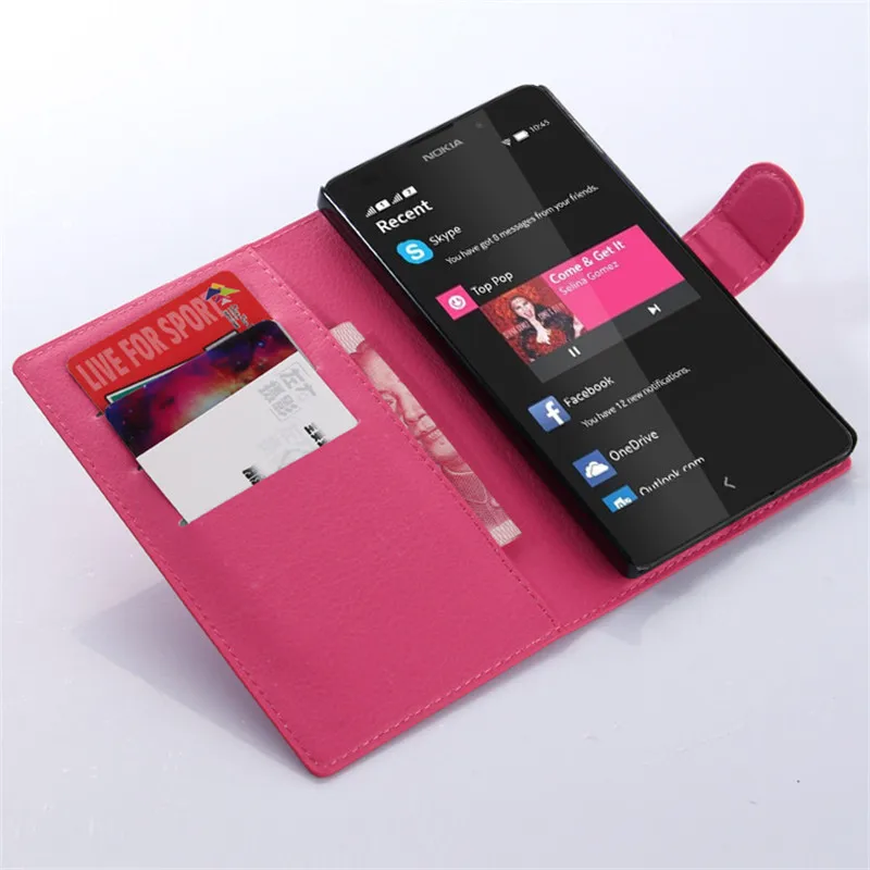 Роскошный кошелек чехол для Nokia X кожа флип Dual SIM RM 980 A110 ТПУ Магнитная телефона