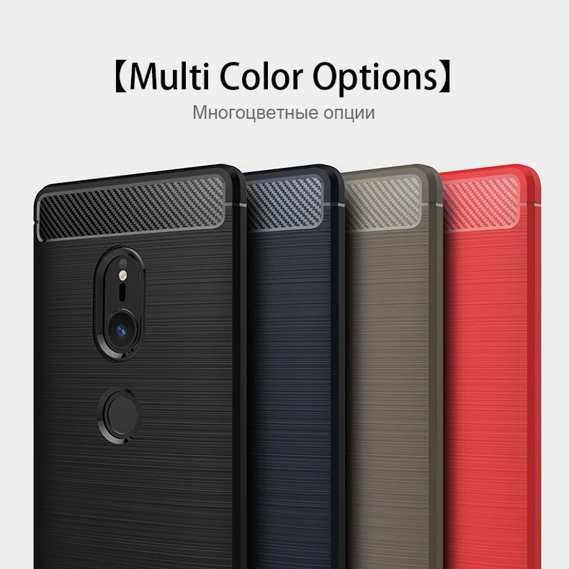 Carbon Fiber Silicone Cases For Sony Xperia XA2 Plus XA1 Ultra Z6 XZ1 Compact XZ2 Premium XZ3 Mini L2 E6 L1 XZ4 L3 XA3 Covers |