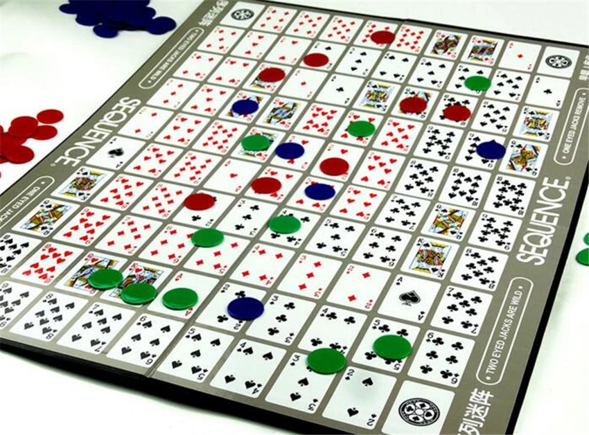 2018 Новый порядковый Настольная игра подходит для 2 12 игроков Семья игры|sequence board